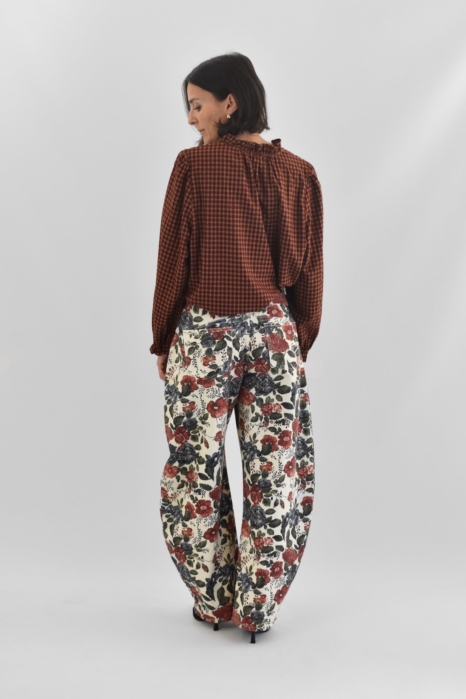 Pantalone balloon floreale