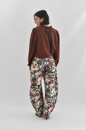 Pantalone balloon floreale