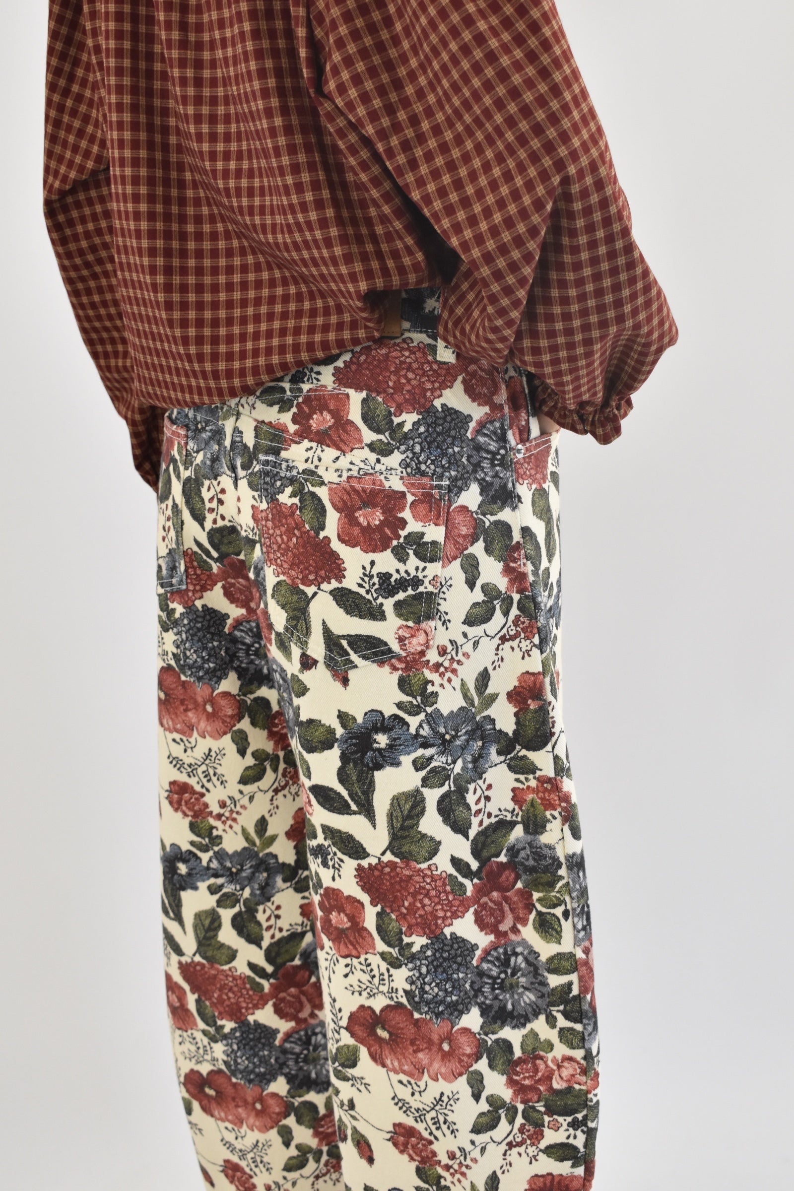Pantalone balloon floreale