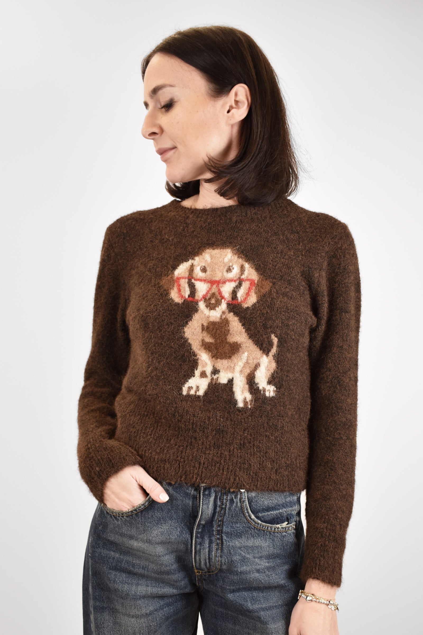 Maglia bassotto occhiali