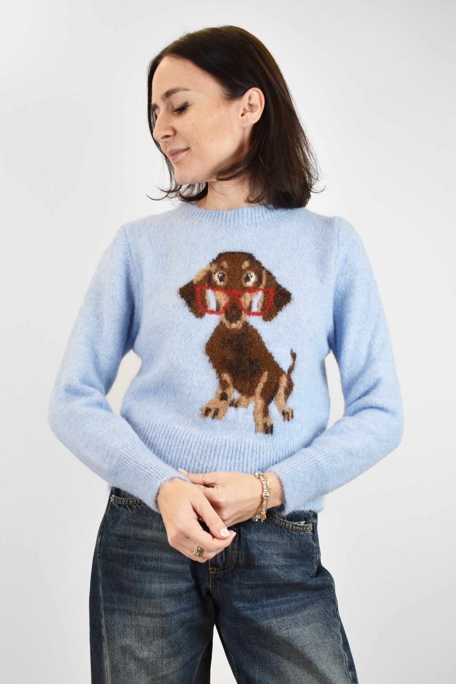 Maglia bassotto occhiali