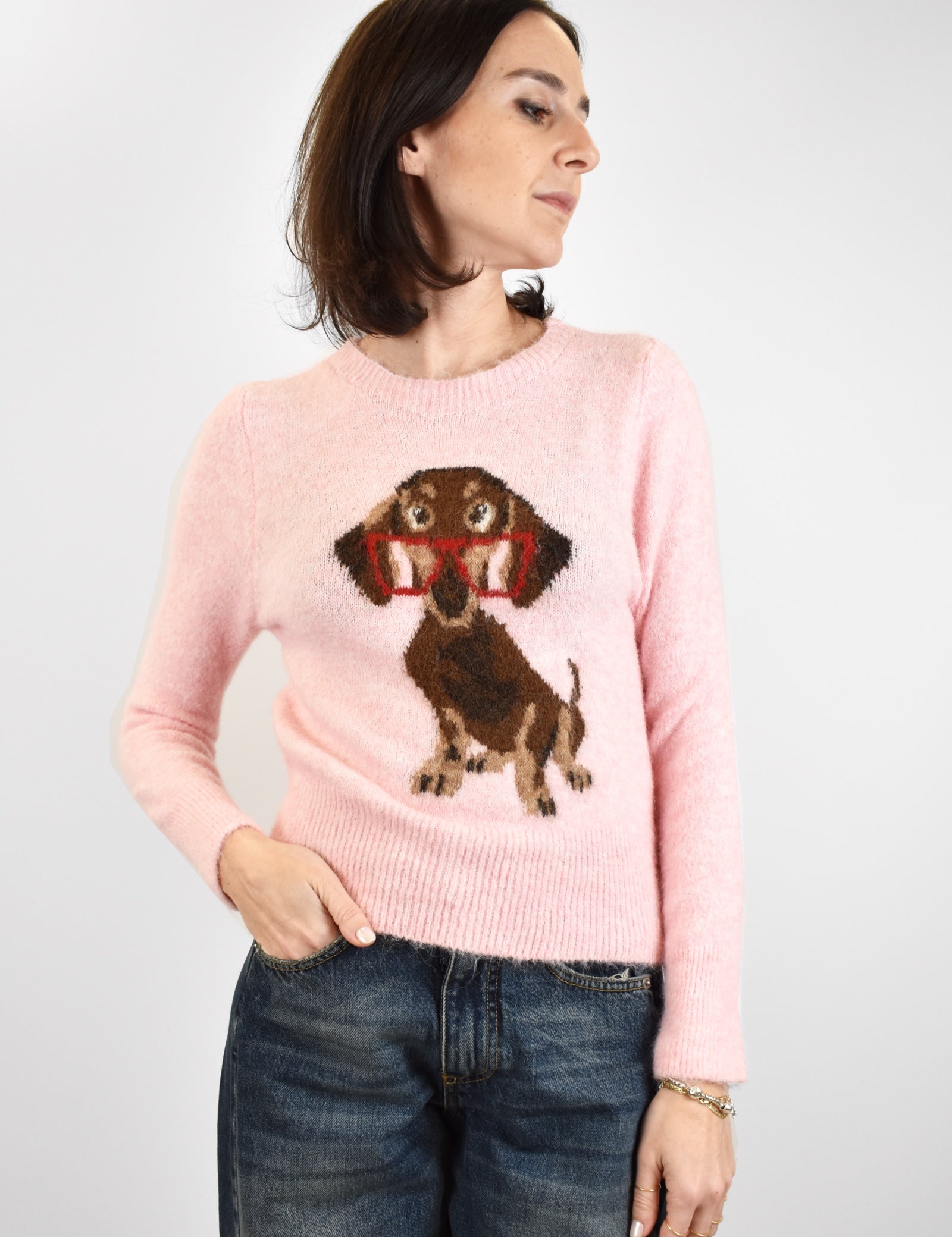 Maglia bassotto occhiali