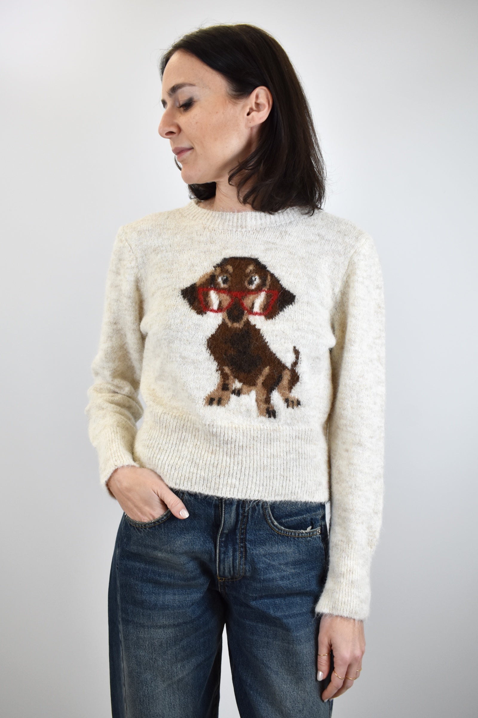 Maglia bassotto occhiali