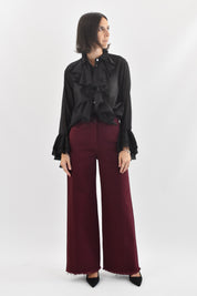 Pantalone palazzo sfrangiato