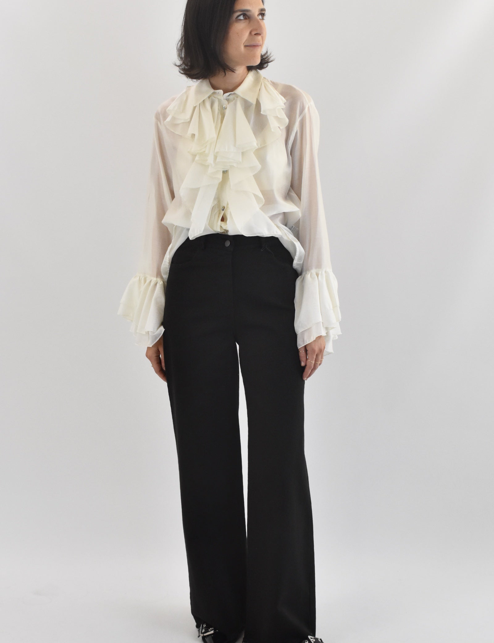 Pantalone palazzo sfrangiato