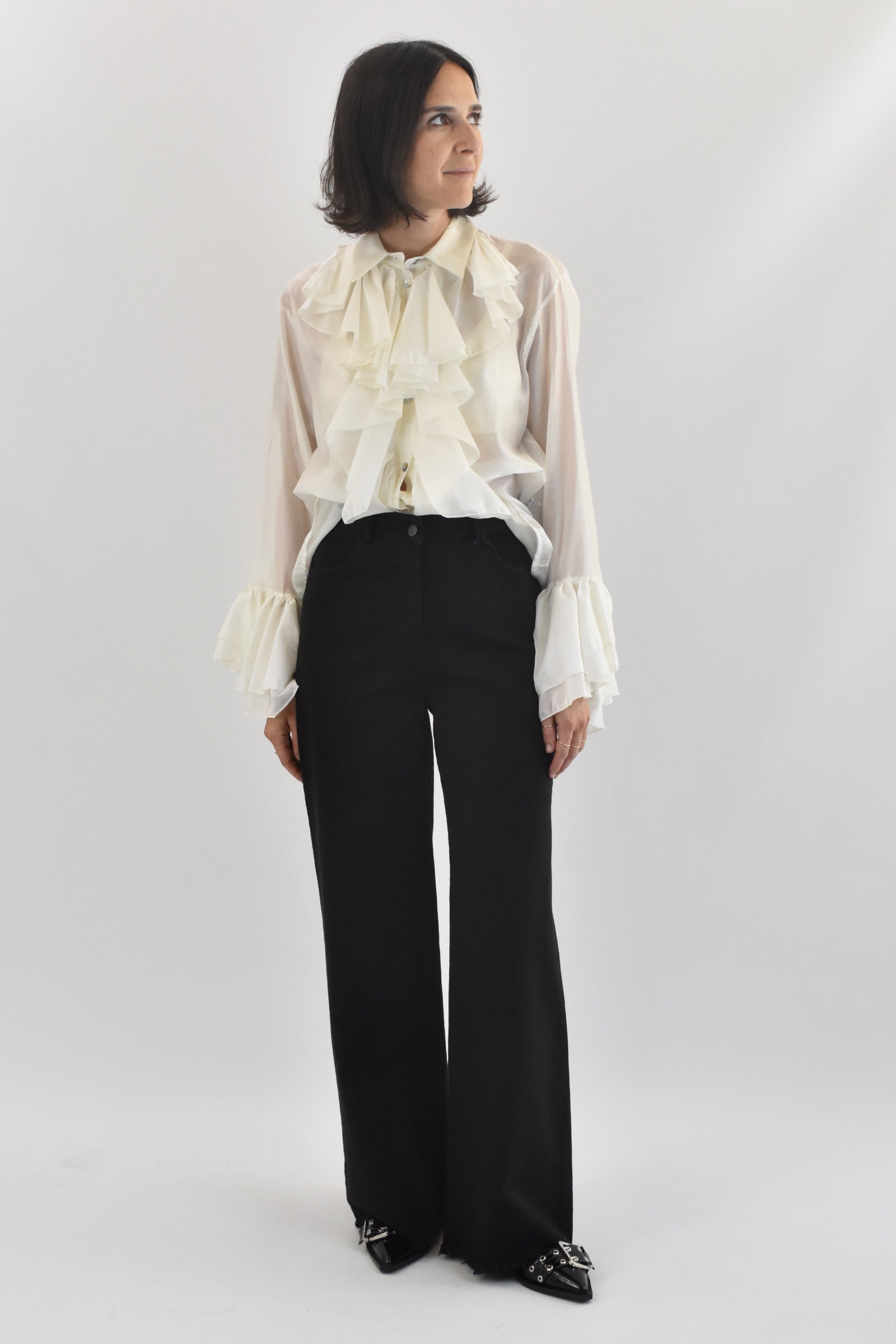 Pantalone palazzo sfrangiato