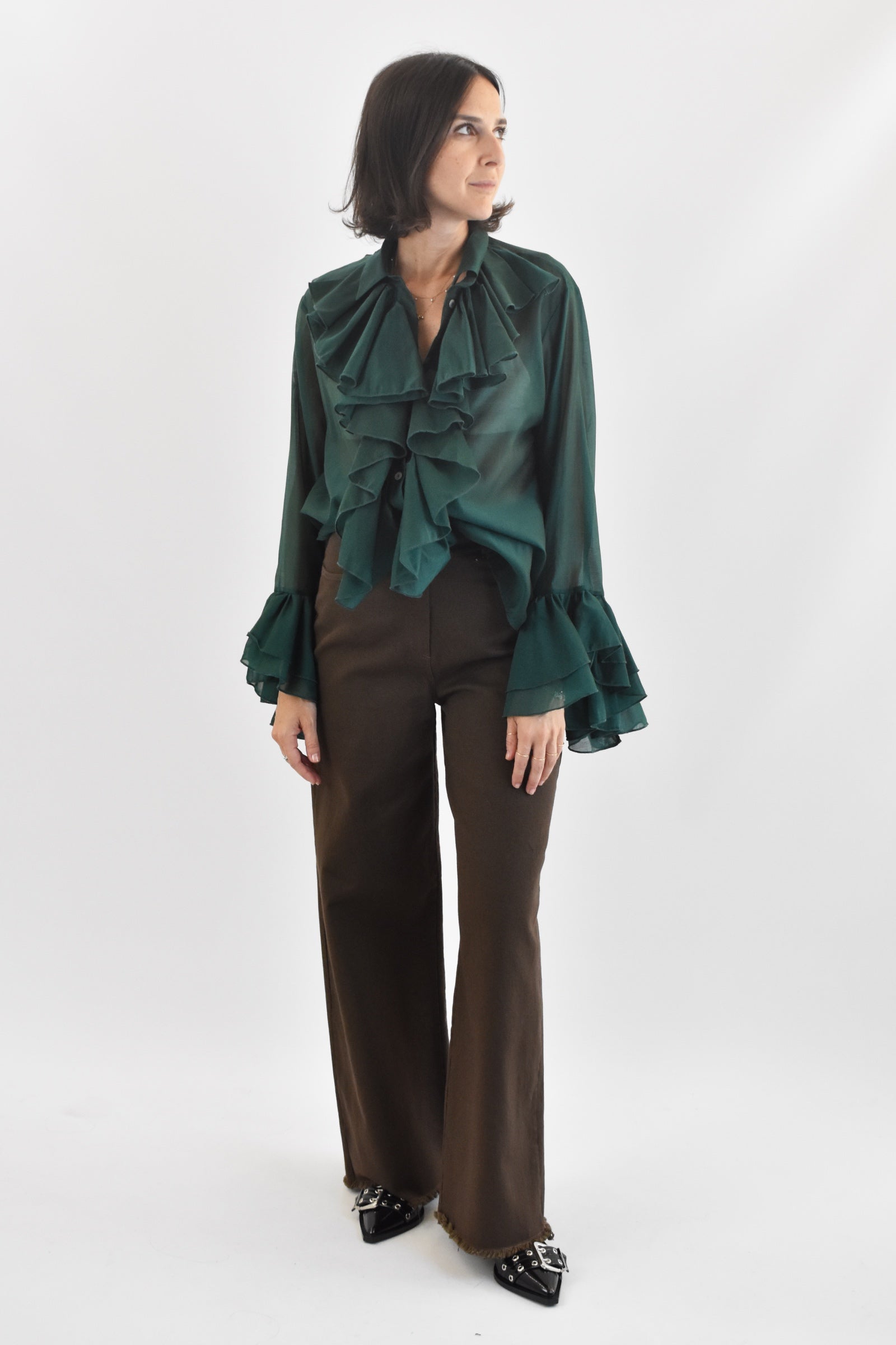Pantalone palazzo sfrangiato
