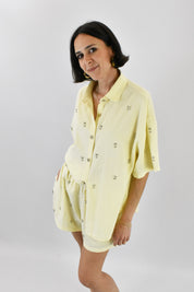 Completo jeans strass