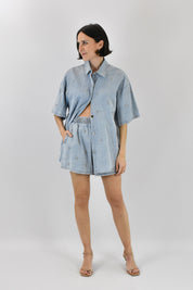 Completo jeans strass