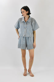 Set denim strass