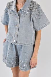 Set denim strass