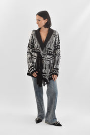 Cardigan fantasia jaquard
