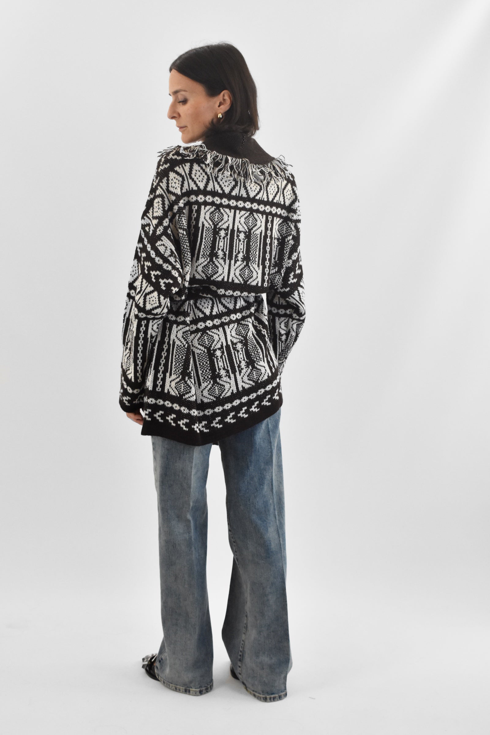 Cardigan fantasia jaquard