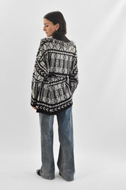 Cardigan fantasia jaquard