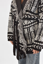 Cardigan fantasia jaquard