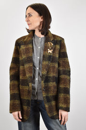 Giacca quadri con spille