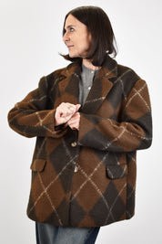 Giacca cappotto rombi