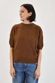Maglia mezza manica paillettes