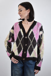 Cardigan rombi jaquard