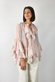 Camicia mussola rouches