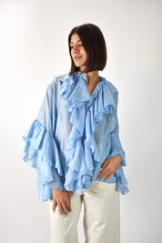 Camicia mussola rouches