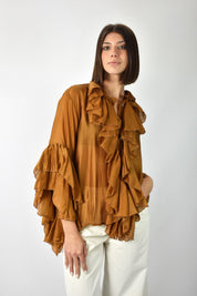 Camicia mussola rouches