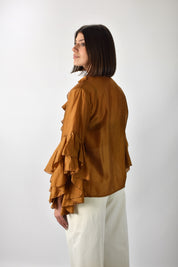 Camicia mussola rouches