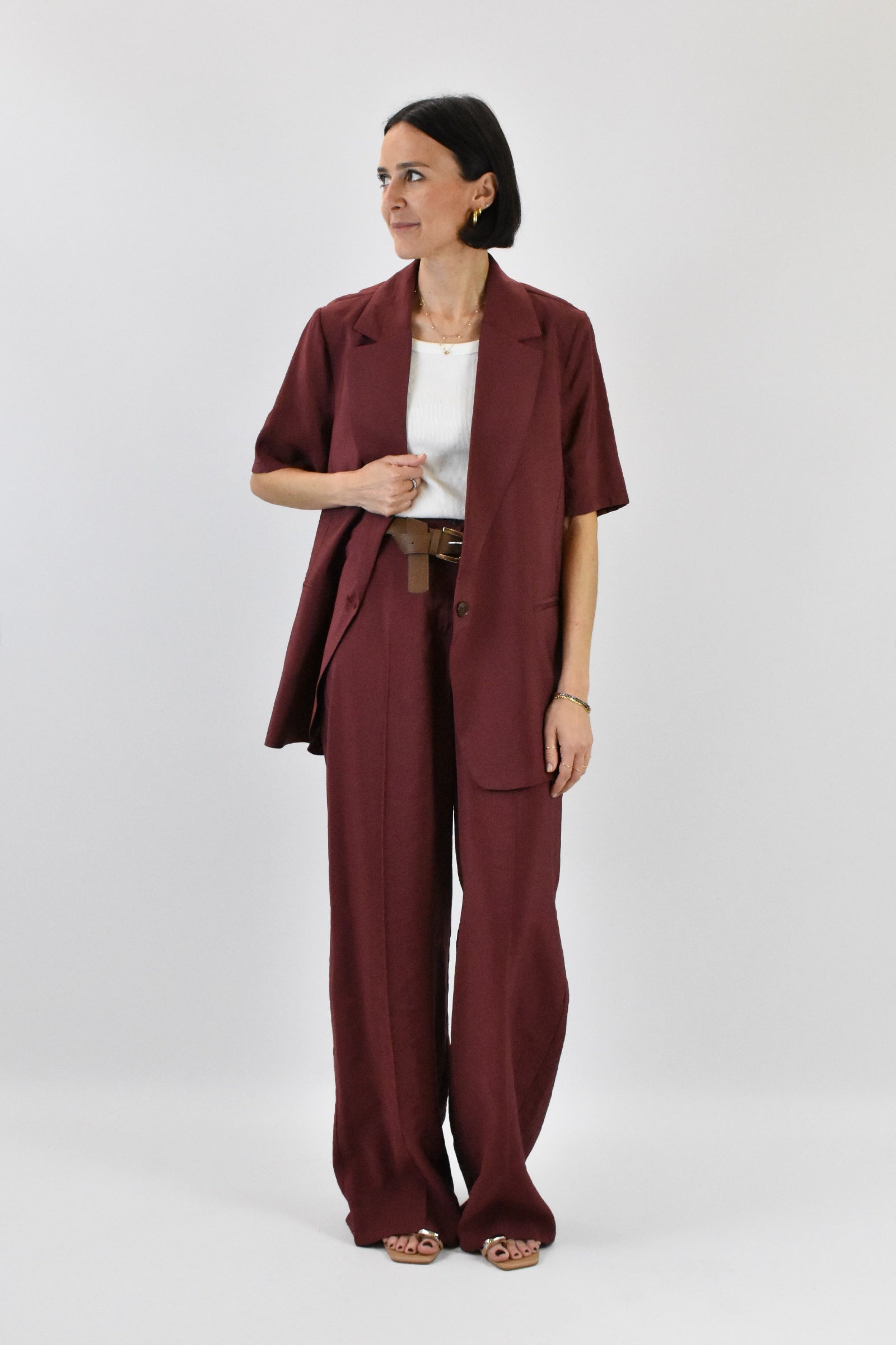Pantalone dritto con cintura
