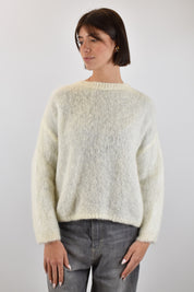 Maglia girocollo 80% mohair