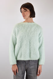 Maglia girocollo 80% mohair