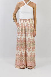 Pantalone largo fantasia