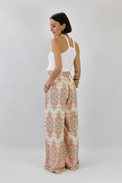 Pantalone largo fantasia