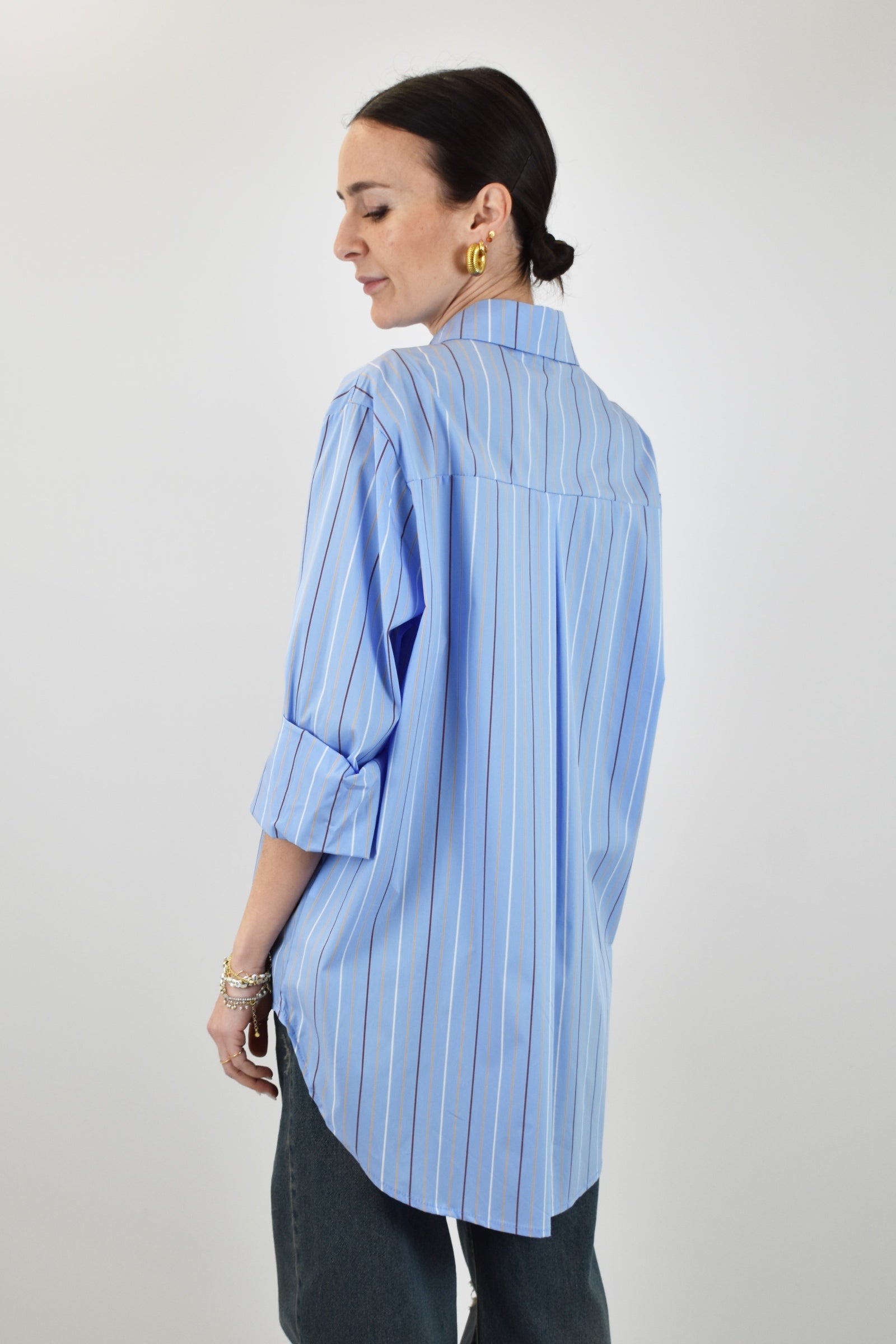 Camicia over gessata