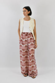 Pantalone largo fantasia