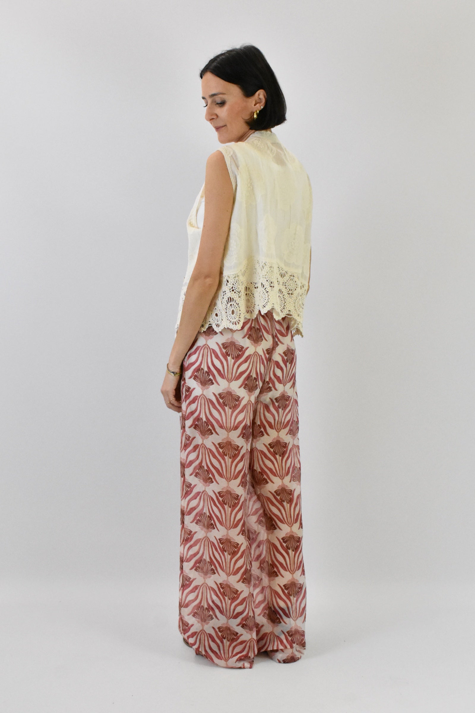 Pantalone largo fantasia