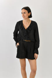Shorts cotone risvolto