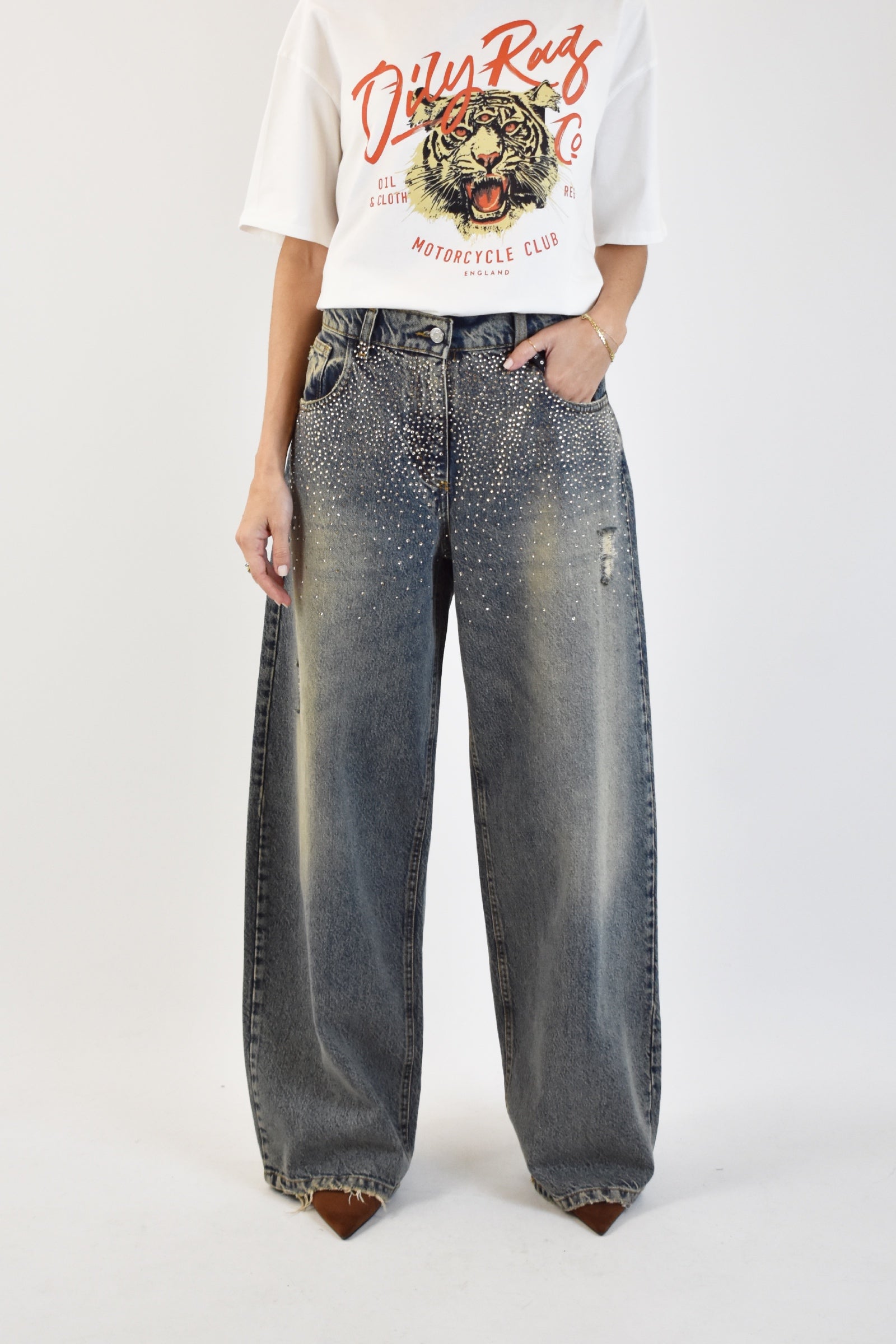 Jeans Bella con Strass
