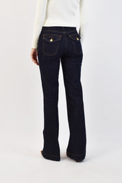 Jeans bottone gioiello