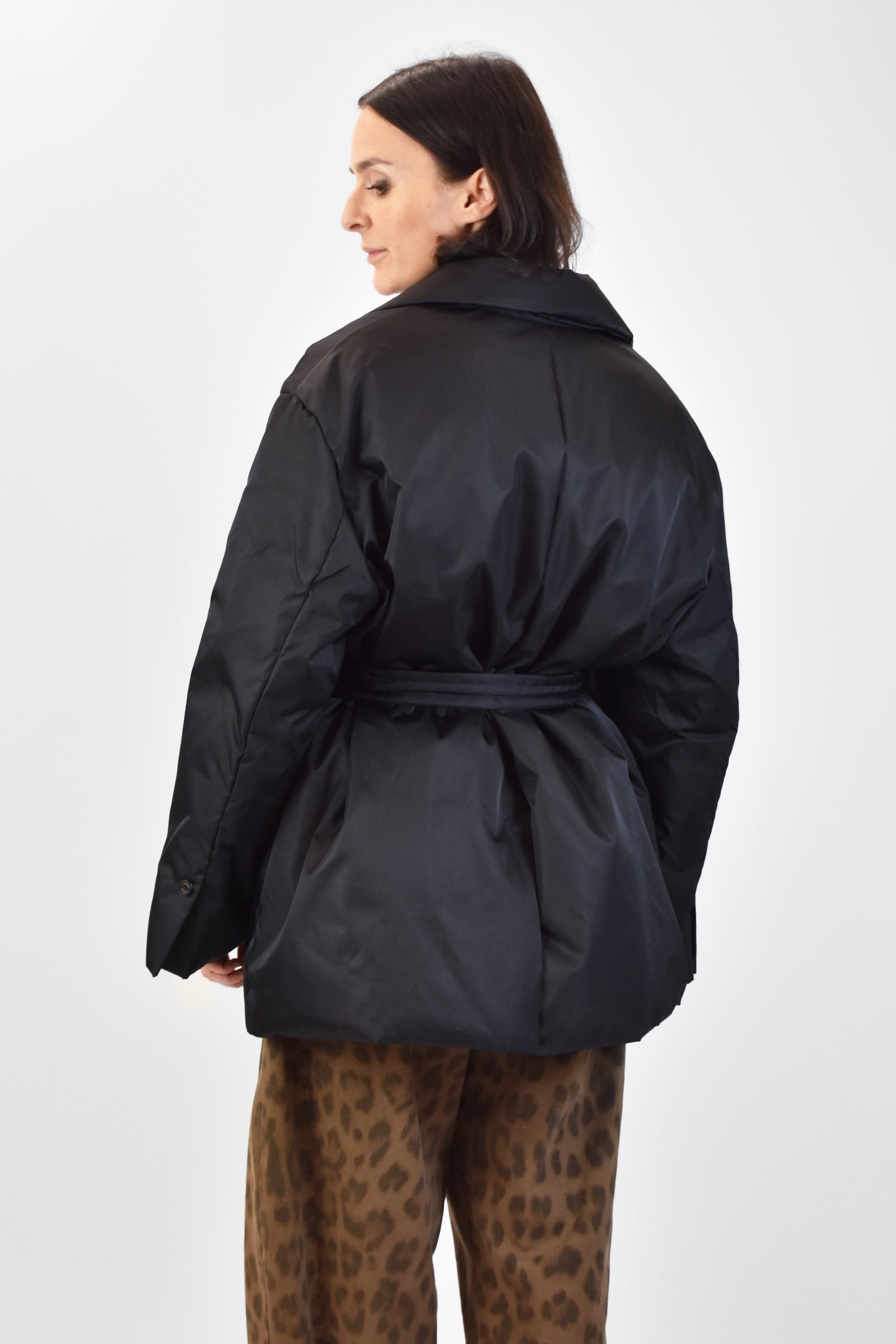 Giacca piumino con cintura