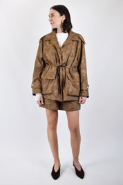 Giacca sahariana ecopelle