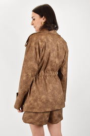 Giacca sahariana ecopelle