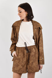 Giacca sahariana ecopelle