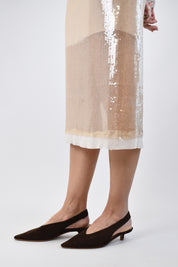 slingback tacco basso suede