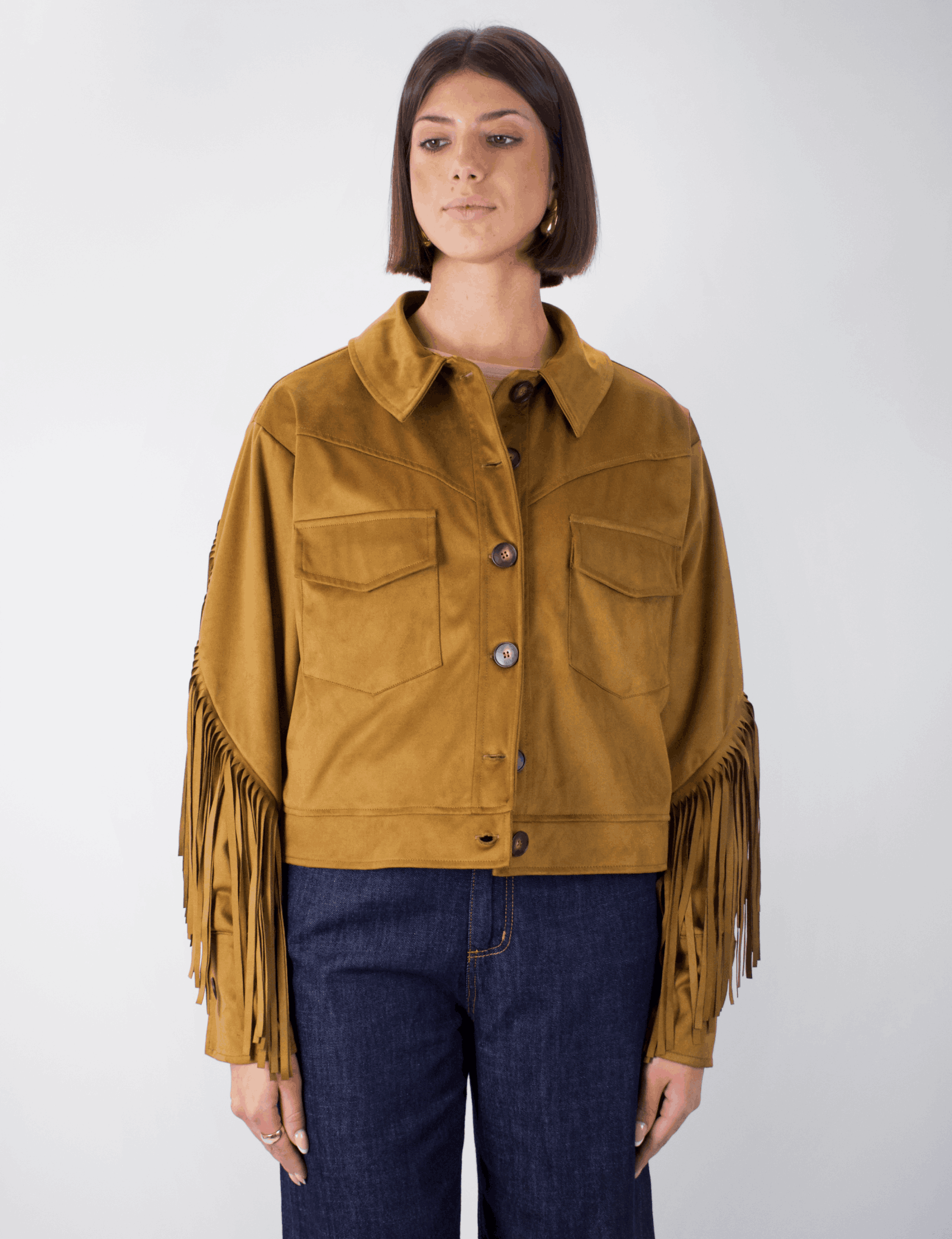 Giubbino suede frange