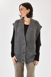 Maxi gilet 3 bottoni