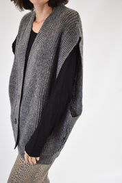 Maxi gilet 3 bottoni