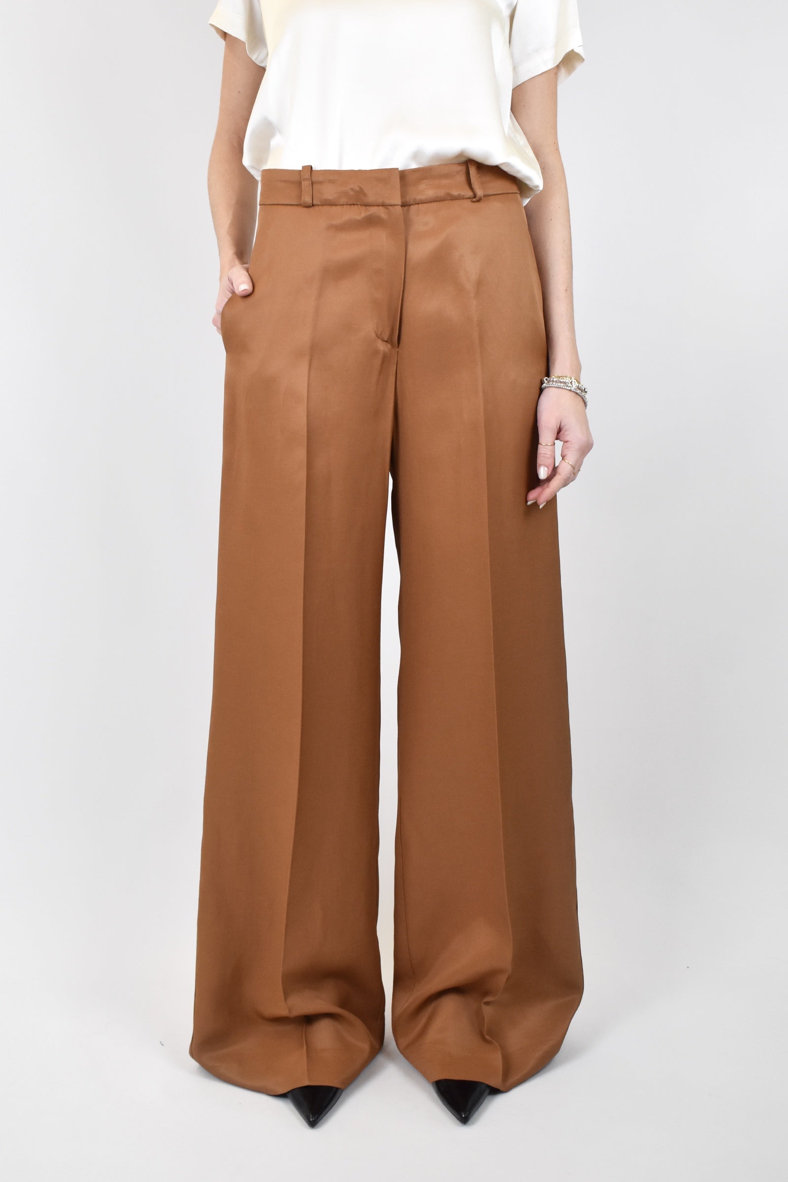 Pantalone palazzo fluido