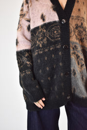 Cardigan jaquard bandana