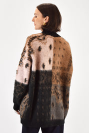 Cardigan jaquard bandana