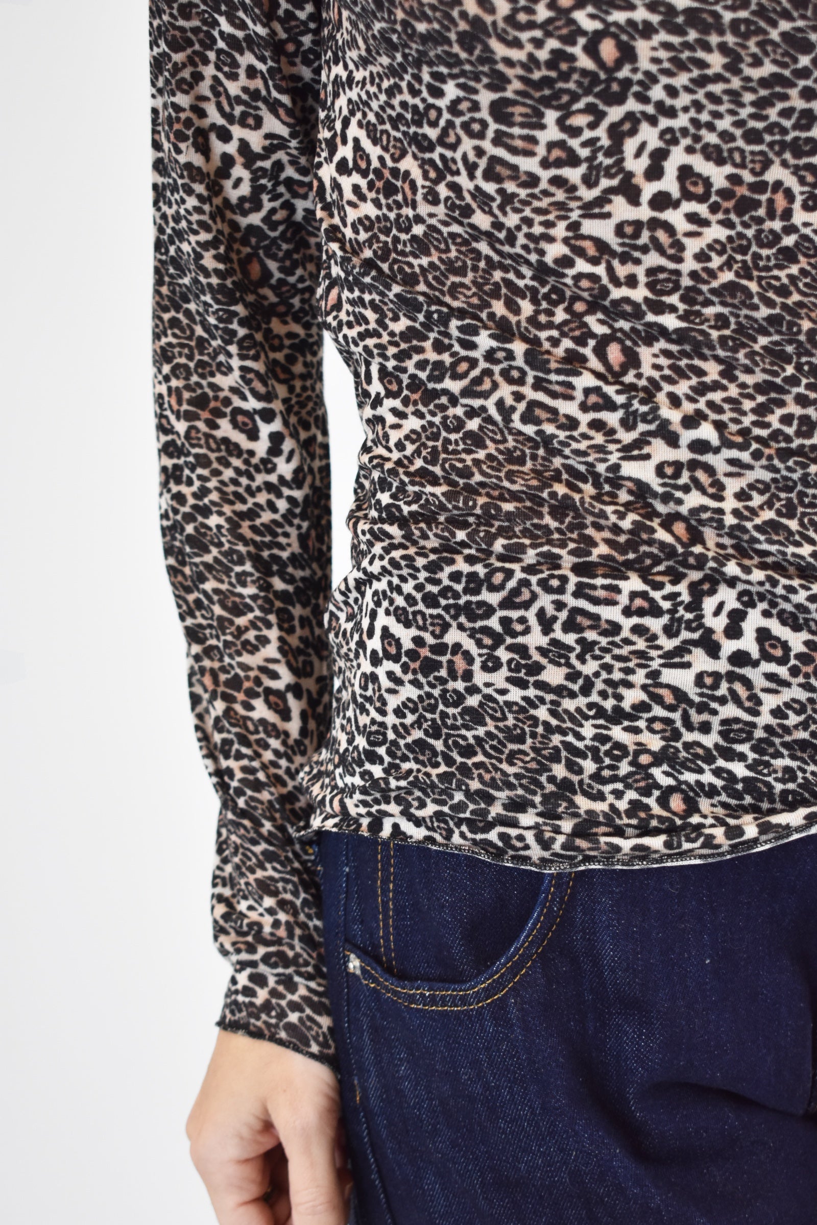 Maglia cashmere maculata